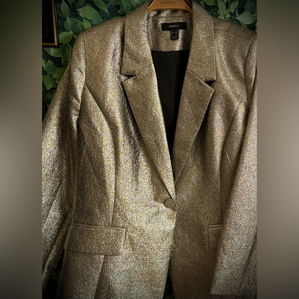 Forever21+ Gold blazer
